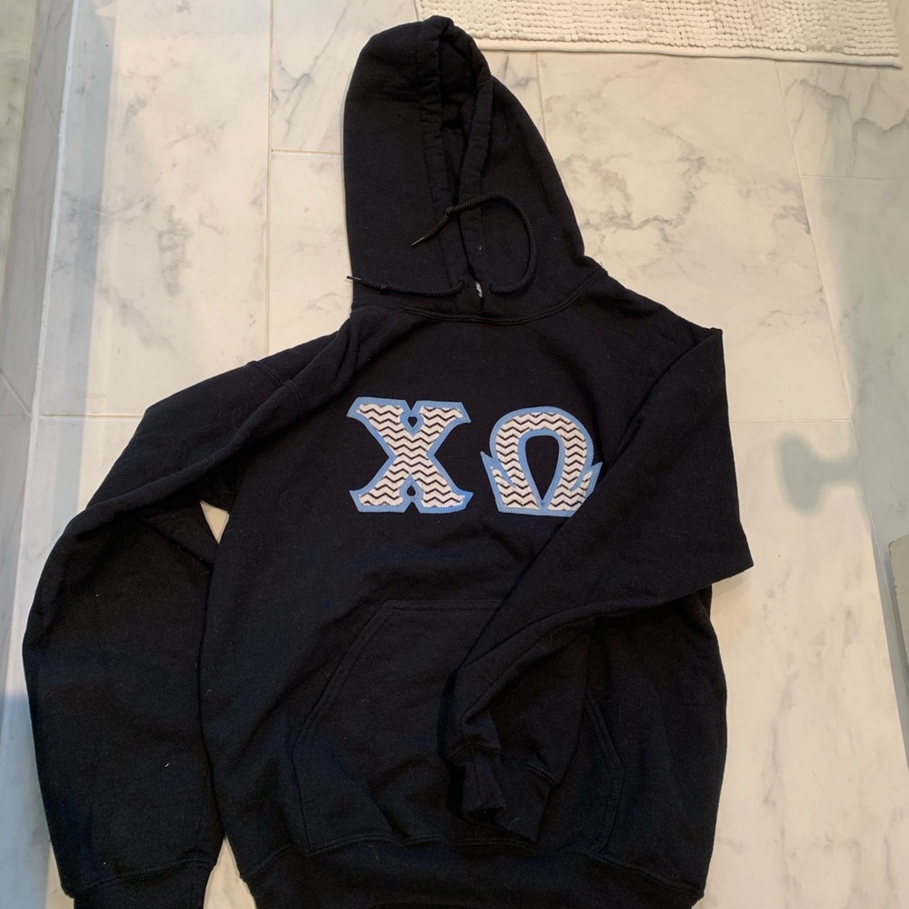 Chi omega letters hoodie